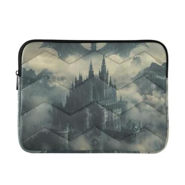 Imagem de Capa para laptop Dragon Fog Castle, fina, leve, à prova d'água, bolsa de viagem para laptop para homens e mulheres de 13 a 14 polegadas