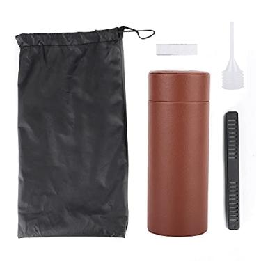 Imagem de Generic 6 Estojo de Viagem para Umidificador de Charutos, Caixa de Armazenamento de Charutos Feita à Mão Em Couro PU Com Forro de Cedro Espanhol Com Higrômetro e Umidificador, para (Marrom)