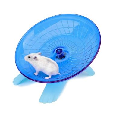 Imagem de Litewood Hamster Disco Voador Roda Silenciosa Roda Giratória Brinquedo para Hamster Anão Hamster Gerbil Mouse Rato Rato (Azul)