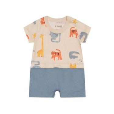 Imagem de Macaquinho bebê menino de bichinhos Brandili Baby, Natural, M