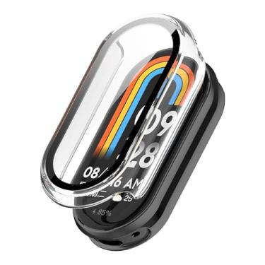 Imagem de TIOYW Capa protetora de vidro para Xiaomi Mi Band 9 antiarranhões, protetor de tela de PC para Mi Band 9, capa de relógio (transparente-2)