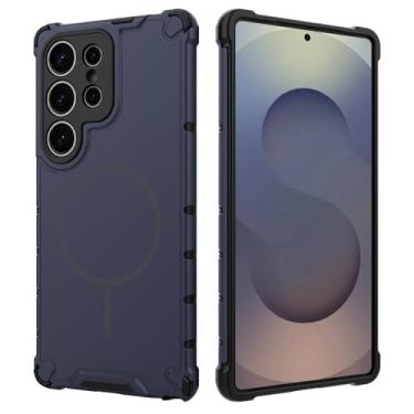 Imagem de Capa magnética para celular Samsung Galaxy S25 Ultra 5G, capa protetora de nível militar para Galaxy S25 Ultra compatível com Mag-Safe, à prova de choque e resistente a arranhões para Samsung S25