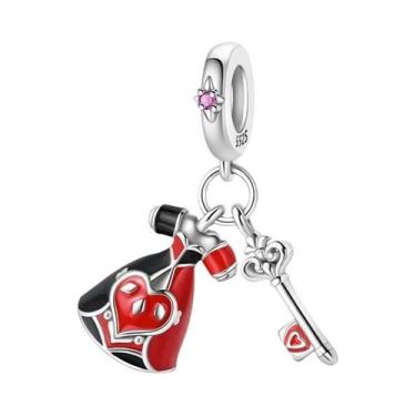 Imagem de Pingentes De Conto De Fadas Castelo Rosa Coelho Raposa Prateada Para P