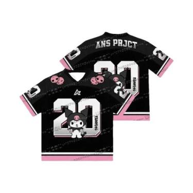 Imagem de Camiseta Casual Esportiva Unissex Kuromi Com Estampa 3D, Gola Redonda 