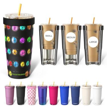 Imagem de Frost Buddy Togo Buddy Copo de café de aço inoxidável isolado a vácuo de 850 g – Copos de café gelado, manga de café gelado, caneca de viagem, copo térmico para bebidas quentes e frias, copo Dunkin