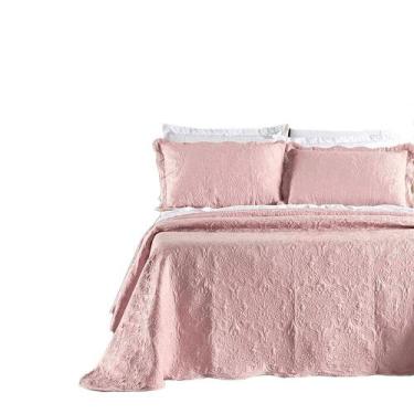 Imagem de Kit Cobre Leito Colcha Adventure Casal Dupla face - Rosê - 100% Poliés