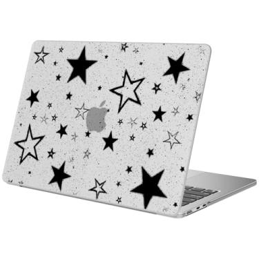 Imagem de BlHMCASE Compatível com MacBook Pro 14 polegadas 2025-2021 M4 M3 M2 M1 A3112 A3185 A3401 A2918 A2992 A2779 A2442, linda capa rígida protetora Y2K Black Star para Mac Pro 14
