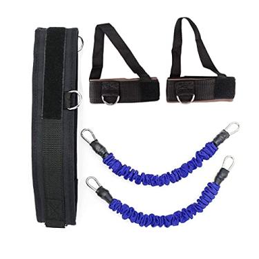 Imagem de Equipamento de treinamento de basquete de látex, corda de tração elástica para treinamento de força muscular das pernas, modelador de corpo, casa, academia, treino, verde, (Azul)