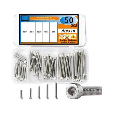 Imagem de Parafusos De Cabeça Cilíndrica M4 Em Aço Inoxidável 50100Pcs 20mm25mm3