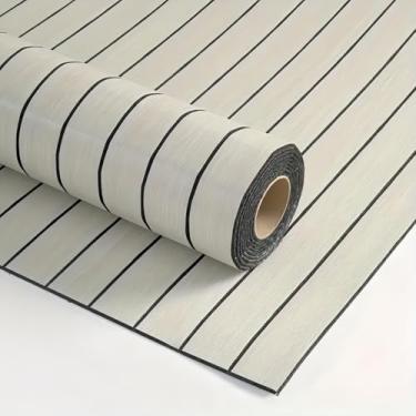 Imagem de Papel de parede 2,8 mm de espessura imitação de grão de madeira adesivo de parede autoadesivo impermeável e à prova de umidade 3D decoração de parede e renovação adesivo de carvalho branco 40 * 300 cm