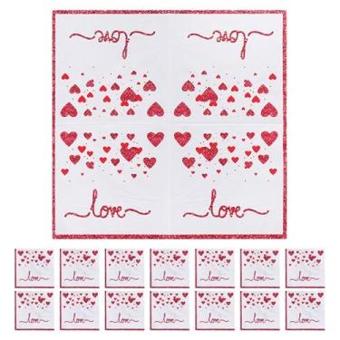 Imagem de FAVOMOTO 20 guardanapos de papel para o dia dos namorados, guardanapos descartáveis estampados com amor para festa de aniversário de casamento, bebida, almoço, jantar