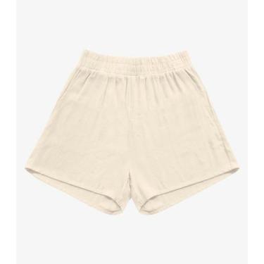 Imagem de Shorts Linho Strong Feminino Rovitex Bege, G, Bege