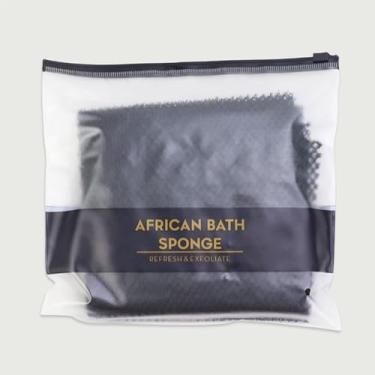 Imagem de Esponja esfoliante africana, bolas de pufe de chuveiro de malha para sabonete corporal, 80 cm de comprimento, esponja de banho para homens e mulheres - preta