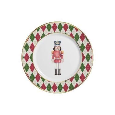 Imagem de Conjunto 6 Pratos De Sobremesa Soldadinhos Filete Ouro 21Cm - Alleanza