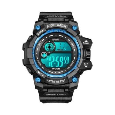 Imagem de Relógio Esportivo Digital Masculino À Prova D'água Com LED, Luminoso, 