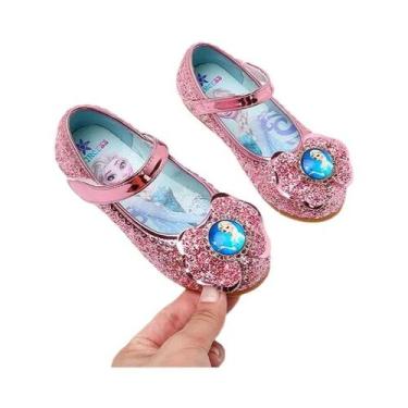 Imagem de Sandálias Princesa Elsa Frozen Para Bebê Menina, Sola Macia, Sapatos D