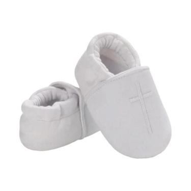 Imagem de Sapatos Brancos Para Bebês Recém-Nascidos, Solado Macio, Sapatos Para 