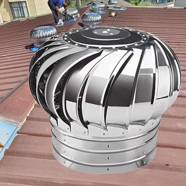 Imagem de Exaustor de ventilação de teto de 150 mm para banheiro, ventilação de chaminé à prova de vento à prova de chuva para galpão, garagem, casa e armazém - Circulação de ar durável e eficiente