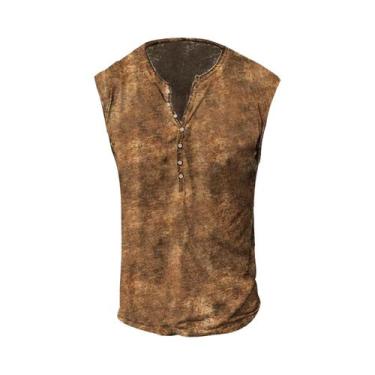 Imagem de Camiseta Masculina De Tamanho Grande, Casual, Respirável, Sem Mangas, 