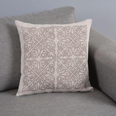 Imagem de Capa Para Almofada Grécia 1 Peça 45cm X 45cm 60% Algodão 40% Poliéster Tecido Jacquard Com Zíper - Cáqui