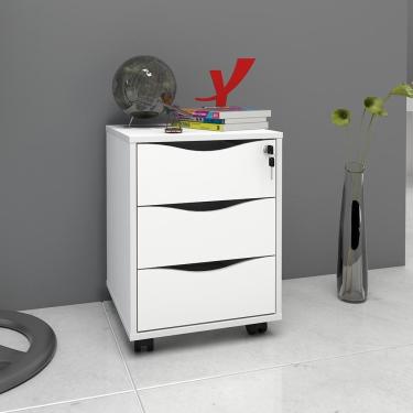 Imagem de Gaveteiro 3 Gavetas Bronte Branco