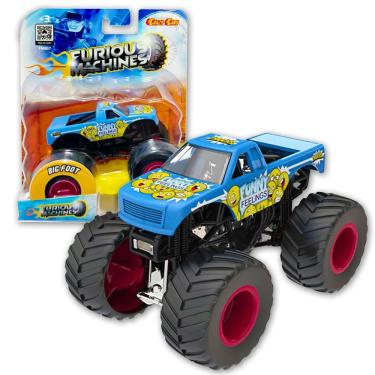Imagem de Carrinho Furious Machine Monster Truck 1:64 Big Foot Crazy Funny Feelings Fm007
