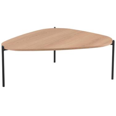 Imagem de Mesa De Centro Para Sala De Estar Pés Metálicos Baixa Adek A03 Hanover Preto - Lyam Decor