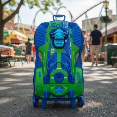 Imagem de Mala Mochila Infantil 3d Personagens Com Rodinhas Meninos Vermelho Hom