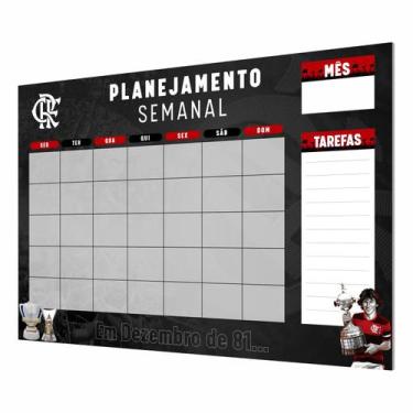 Imagem de Quadro Planner Organizador Semanal Mensal Flamengo 60x40 - DC Express