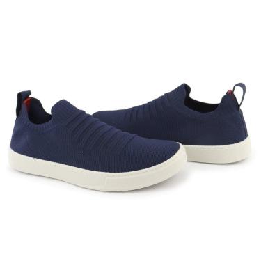 Imagem de Tênis Knit Trançado Casual Masculino Slip On Malha Respirável Sem Cadarço Super Leve e Confortável-Masculino
