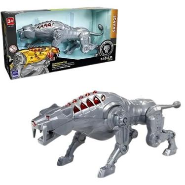 Imagem de Boneco Tigre Robô Cibernético Squad Savage - Roma Brinquedos