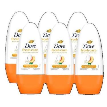 Imagem de kit 6 DESODORANTE ROLL ON DOVE PESSEGO LEITE 50ML