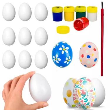 Imagem de Ovo de Isopor Páscoa Lembrancinha Tinta Colorir KIT 10/15/20 - Fertin,