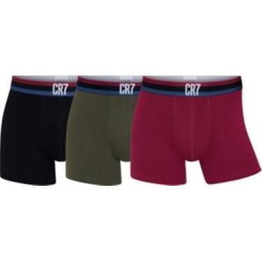 Imagem de Kit Cueca Boxer CR7 Classic Style Trunk Cotton/EA 3 Peças Tamanho:GGên