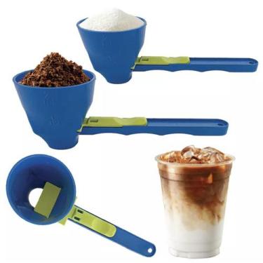 Imagem de Colher Medidora Deslizante Scoop Dosador Whey Creatina COR:AZUL - HiH,