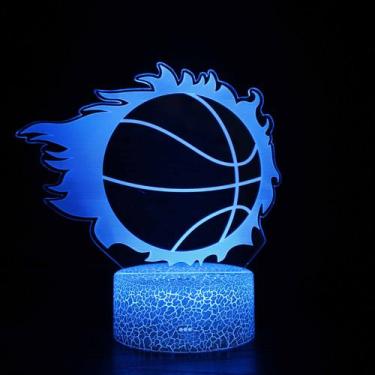 Imagem de Luz noturna LED 3D que muda de cor para basquete para crianças - Yiwei
