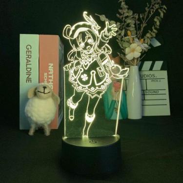 Imagem de Luz noturna Genshins impacta a mudança de cor do LED 3D Klees - Yiweis