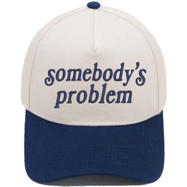 Imagem de Boné de beisebol de algodão liso bordado Somebody's Problem - Yiweisai