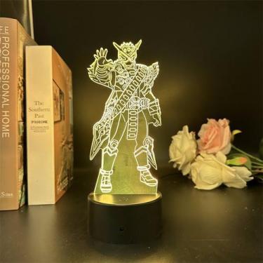 Imagem de Luz noturna Kamens Riders Zi-O 3D LED que muda de cor para crianças - 