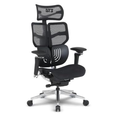 Imagem de Cadeira Escritório Ergonomica DT3 Frost com revestimento Mesh DT3 Vintex-F™, apoio de cabeça 3D,braços 6D,Estrutura em Alumínio+Nylon,suporta até 160kg e altura máx. de 1,90m (Black)