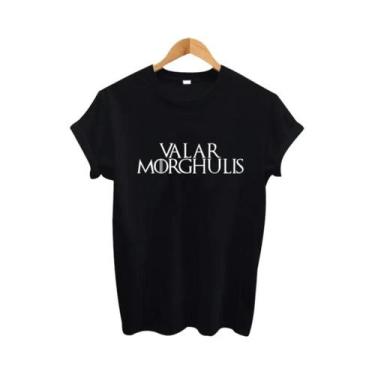 Imagem de Camiseta Feminina Oversized Valar Morghulis, Camiseta Engraçada De Ver