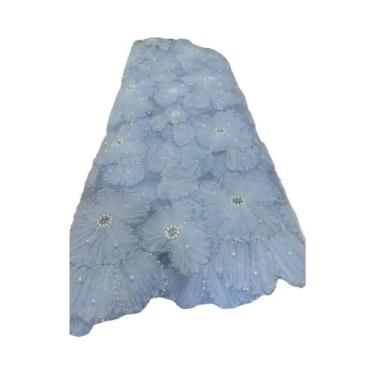 Imagem de Vestido De Festa Feminino Luxuoso Com Renda Africana 3D, Flores, Miçan