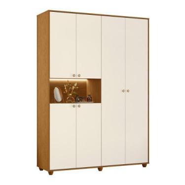 Imagem de Guarda Roupa Solteiro Vittoria 6 Portas e 2 Gavetas - Móveis Albatroz,
