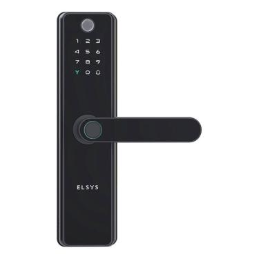 Imagem de Fechadura Digital Embutir Biometria Senha Preto - Elsys