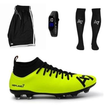 Imagem de Chuteira Botinha De Campo + Meião + Relógio + Short-Masculino