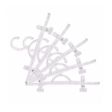 Imagem de Cabide Saia Adulto Presilha Acrílico 10 unidades - Marmix