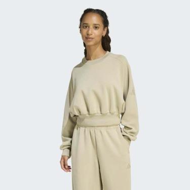 Imagem de Moletom Adidas All Szn Sl Sw Feminino, Oliva, M