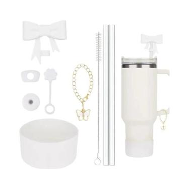 Imagem de Acessórios Para Copo Stanley 40oz: Kit 9 Peças Com Tampa De Silicone, 