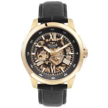 Imagem de Relógio Technos Automático Masculino Skeleton Dourado - G3265AO/0P