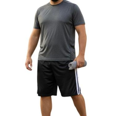 Imagem de Short Calção Bermuda De Futebol Masculina 2Vies Lateral Plus, Preto, G